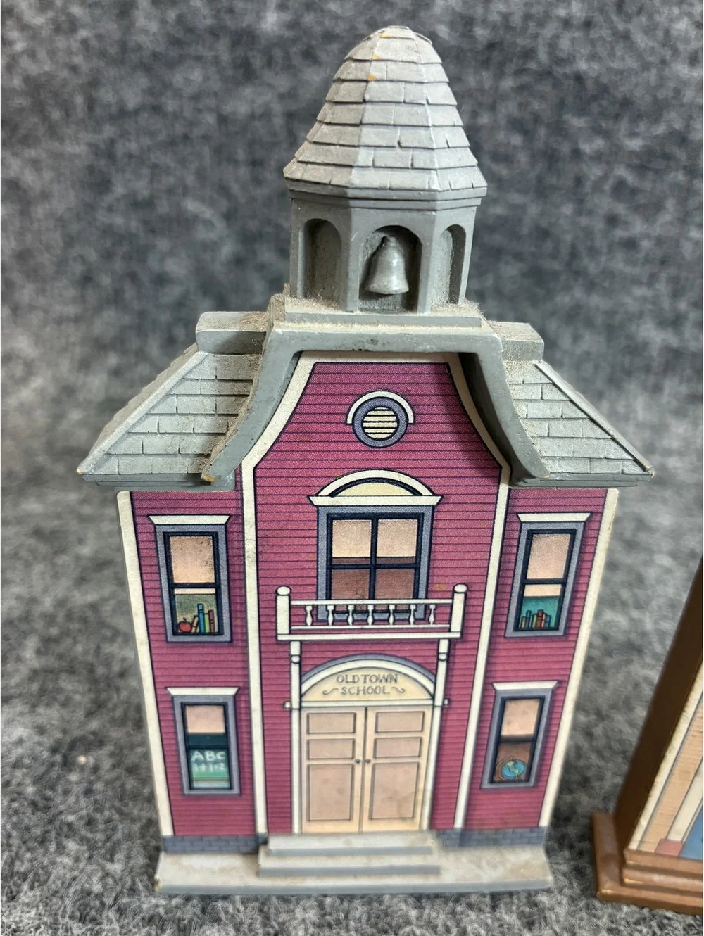 Vintage Ashley & Ross Wooden Miniature Schoolhouse and Bakery Building Set